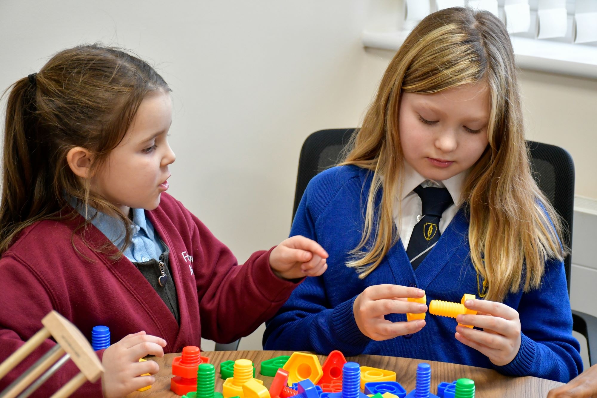 Two students playing with confidence