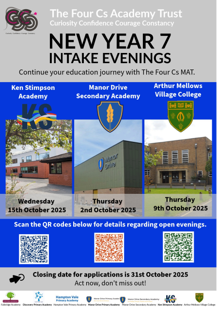 New Year 7 Intake evening poster